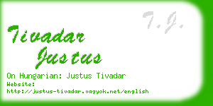 tivadar justus business card